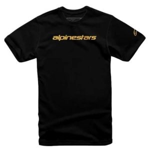 Alpinestar Linear Wordmark Tee Black Peach