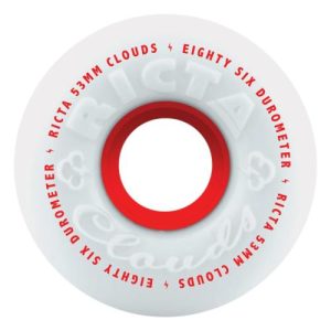 53mm Clouds Red 86a Ricta Skateboard Wheels